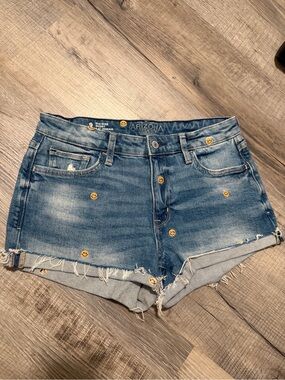 Arizona Jean Company Denim Mid-Rise Blue Distressed Women’s Shorts size 9
